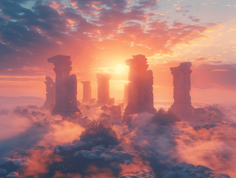 Lever de soleil symbolisant renaissance et vie éternelle dans diverses mythologies
