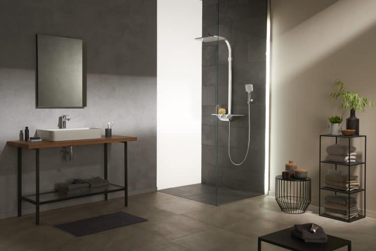 Pommeau de douche moderne avec plusieurs jets et design ergonomique
