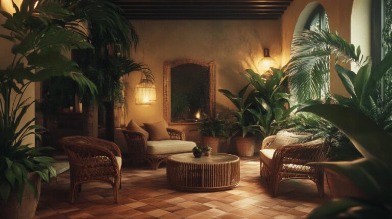Carrelage terracotta dans un intérieur moderne et chaleureux