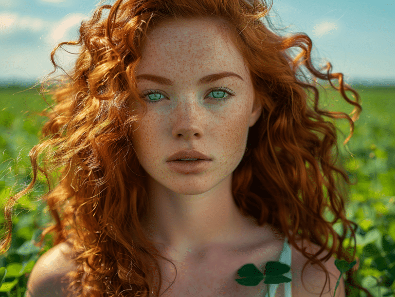 Cheveux roux et yeux verts, une rare combinaison génétique