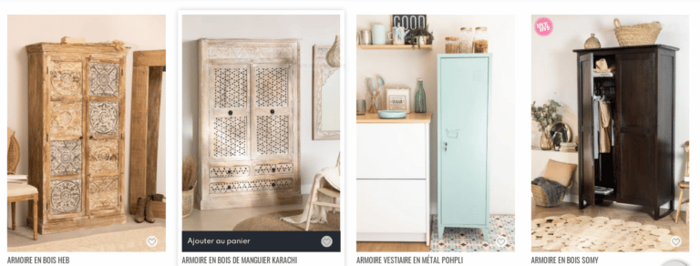 armoire Sklum au design moderne et fonctionnelle pour le rangement