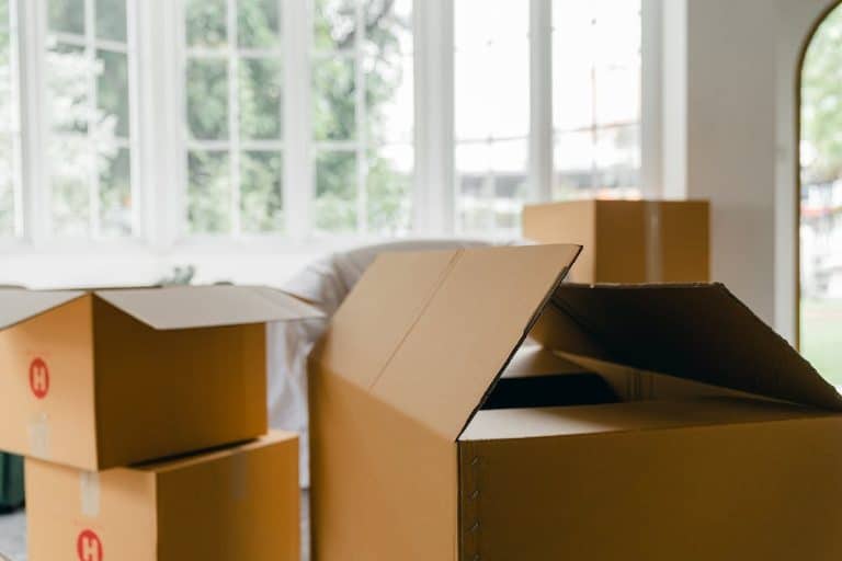 Cartons de déménagement récupérés dans un magasin local