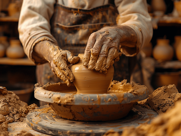 Différents types d'argile pour le tournage de poterie