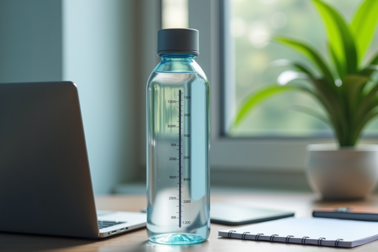 Gourde graduée avec repères pour une hydratation quotidienne optimale