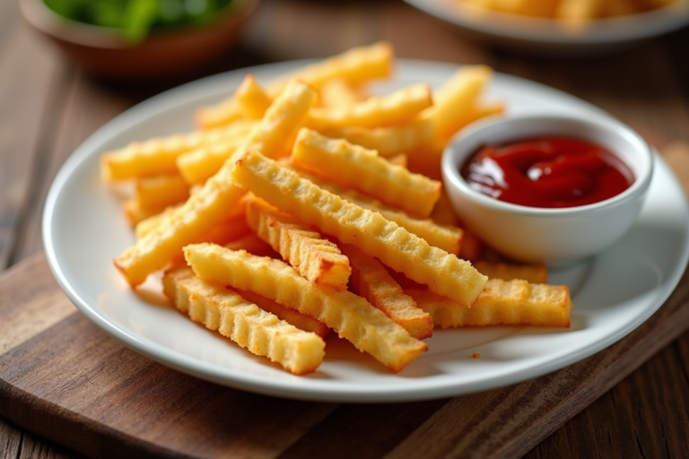 Frites croustillantes préparées au micro-ondes avec astuces pratiques