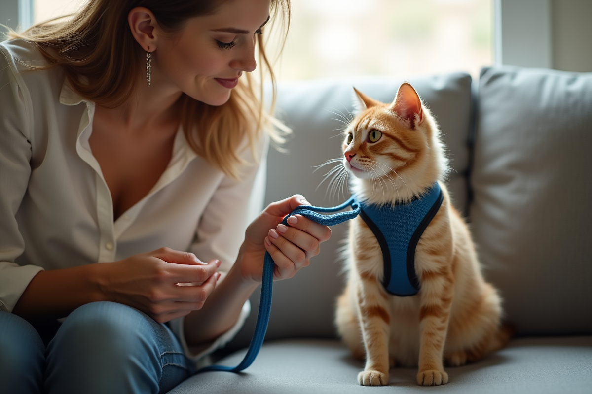 chat laisse