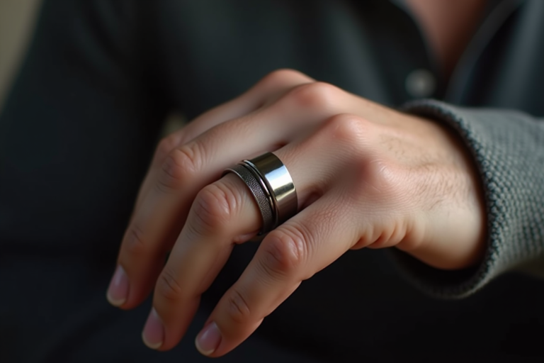 Bague en acier inoxydable pour homme alliant robustesse et élégance
