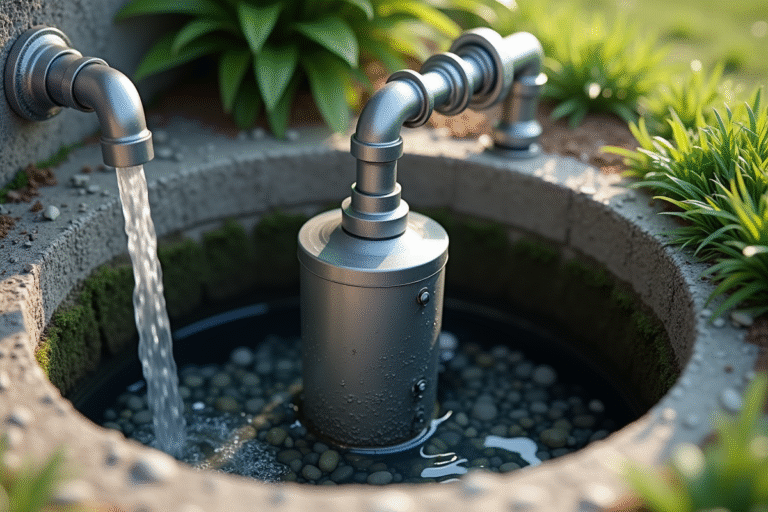 Pompe immergée en inox pour forage domestique résistante à l'eau agressive