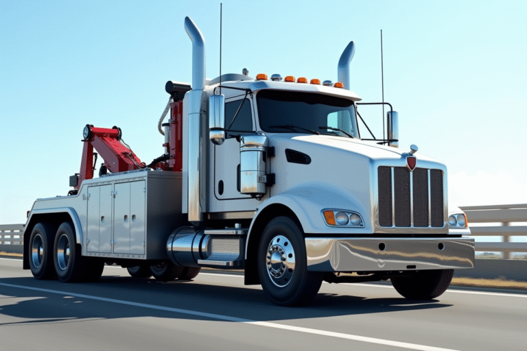 Camion de remorquage moderne avec équipements avancés