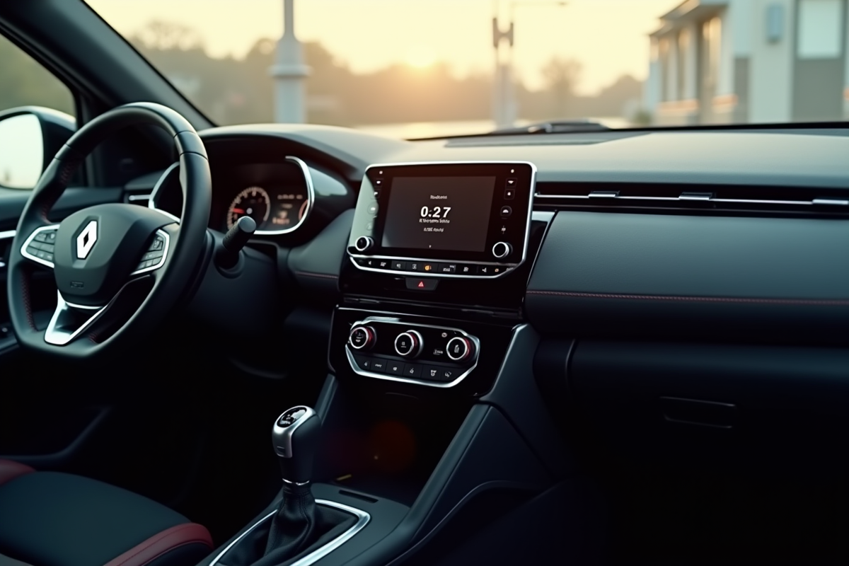 Intérieur moderne d une Renault vue depuis le passager