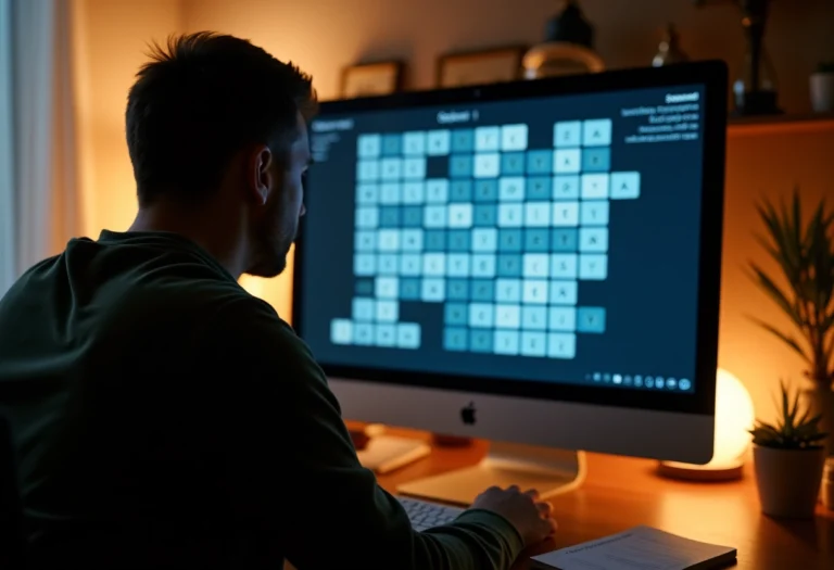 Joueur concentré sur un défi de mots dans Cemantix
