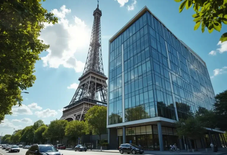 Vue panoramique de Paris avec ses quartiers d'affaires dynamiques