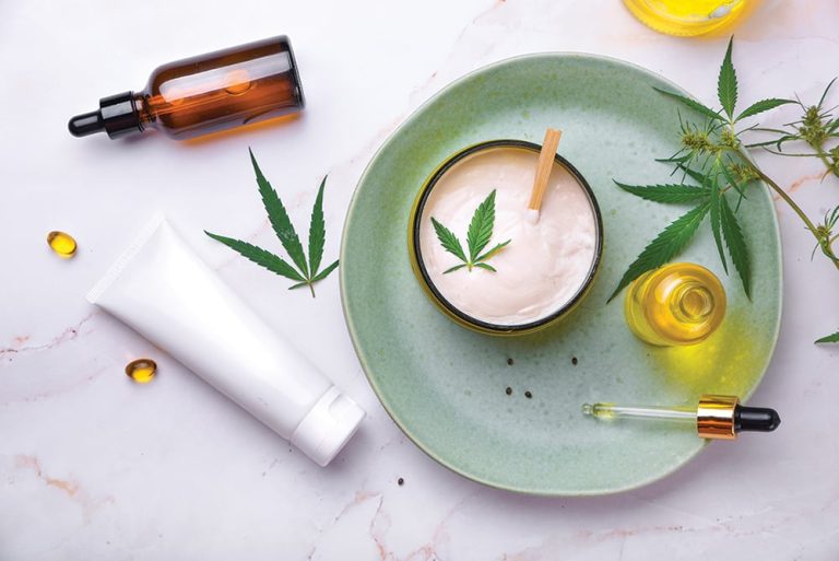 Produits variés à base de CBD en magasin